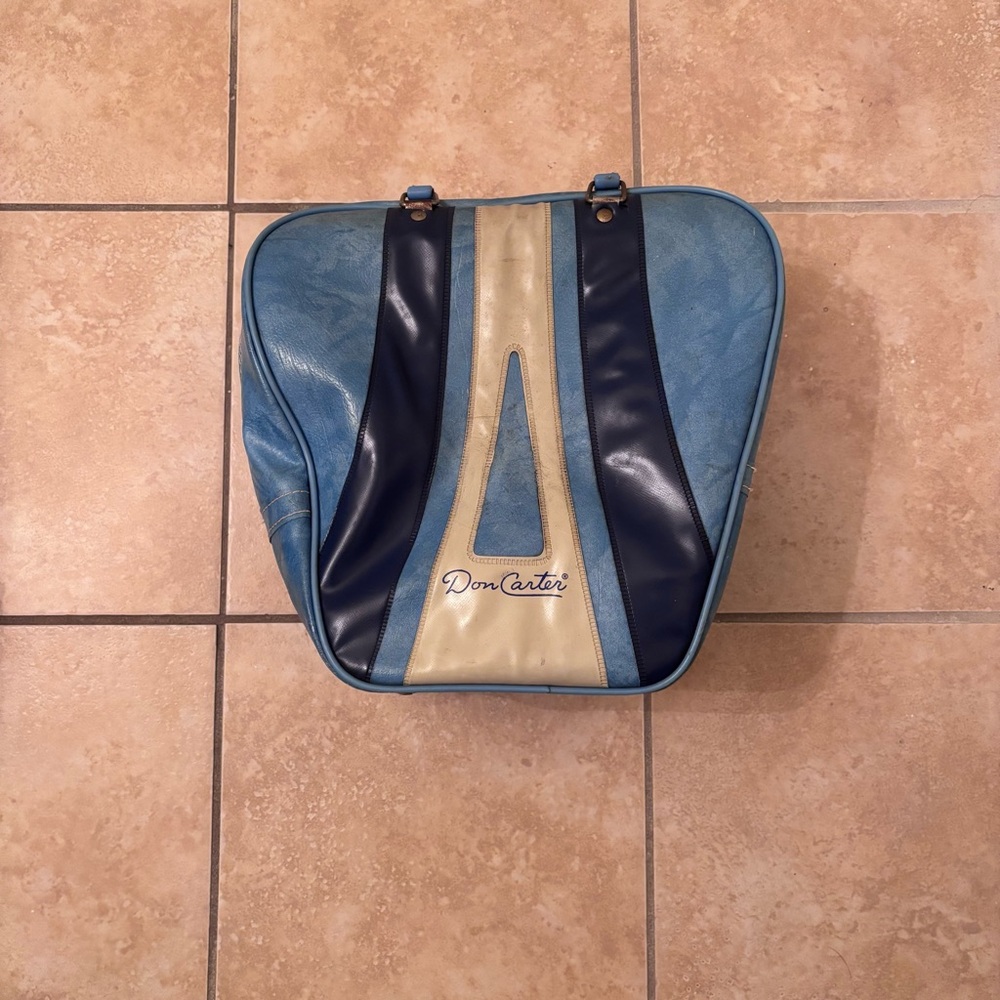 Don Carter Blue and White Bag